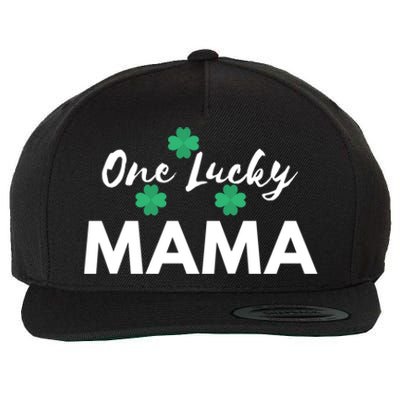 Funny One Lucky Mama St Patricks Day Mom Gift Meaningful Gift Wool Snapback Cap