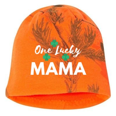 Funny One Lucky Mama St Patricks Day Mom Gift Meaningful Gift Kati - Camo Knit Beanie