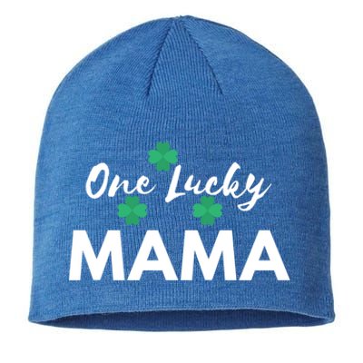 Funny One Lucky Mama St Patricks Day Mom Gift Meaningful Gift Sustainable Beanie