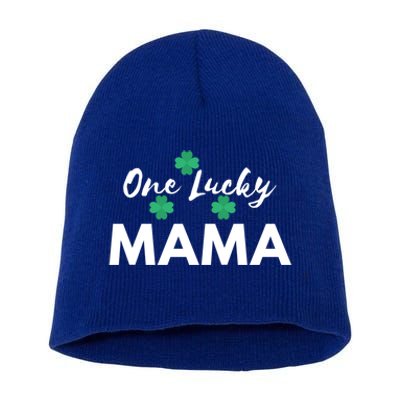 Funny One Lucky Mama St Patricks Day Mom Gift Meaningful Gift Short Acrylic Beanie