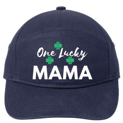 Funny One Lucky Mama St Patricks Day Mom Gift Meaningful Gift 7-Panel Snapback Hat