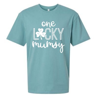 Funny One Lucky Mumsy St Patricks Day Gift Cute Gift Sueded Cloud Jersey T-Shirt