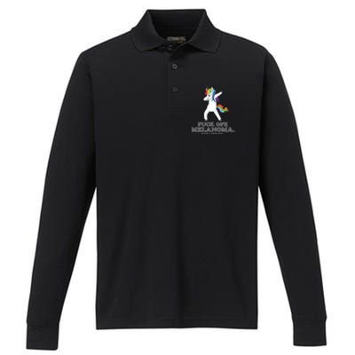 Fuck Off Melanoma Funny Cancer Survivor Quote Unicorn Meaningful Gift Performance Long Sleeve Polo