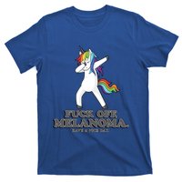 Fuck Off Melanoma Funny Cancer Survivor Quote Unicorn Meaningful Gift T-Shirt