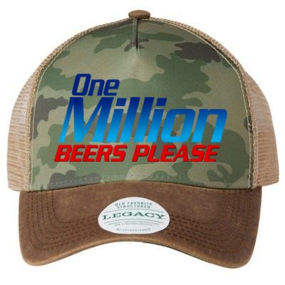 Funny One Million Beers Please Beer Enthusiast Drinking Legacy Tie Dye Trucker Hat