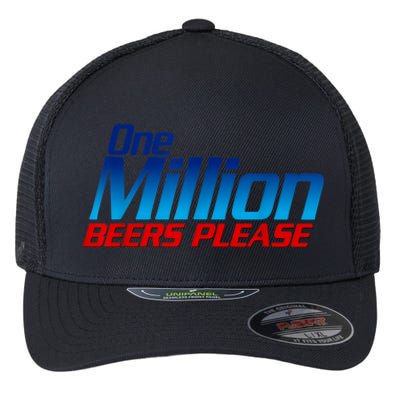 Funny One Million Beers Please Beer Enthusiast Drinking Flexfit Unipanel Trucker Cap