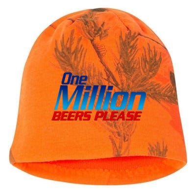 Funny One Million Beers Please Beer Enthusiast Drinking Kati - Camo Knit Beanie