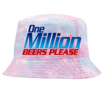 Funny One Million Beers Please Beer Enthusiast Drinking Tie-Dyed Bucket Hat