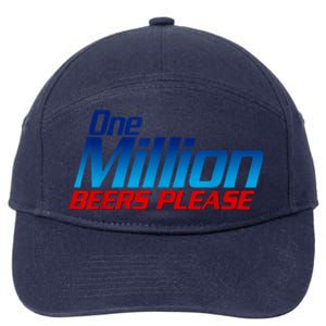 Funny One Million Beers Please Beer Enthusiast Drinking 7-Panel Snapback Hat