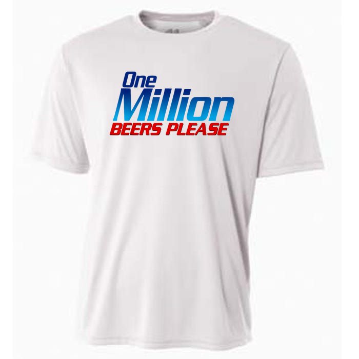 Funny One Million Beers Please Beer Enthusiast Drinking Cooling Performance Crew T-Shirt