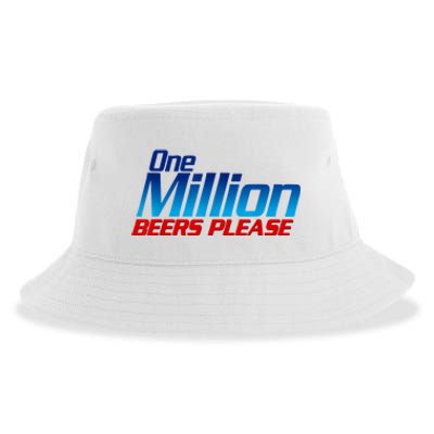 Funny One Million Beers Please Beer Enthusiast Drinking Sustainable Bucket Hat