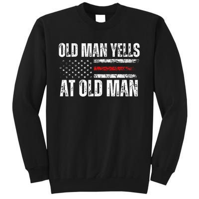 Funny Old Man Yells At Old Man Biden Trump Debates 2024 Tall Sweatshirt