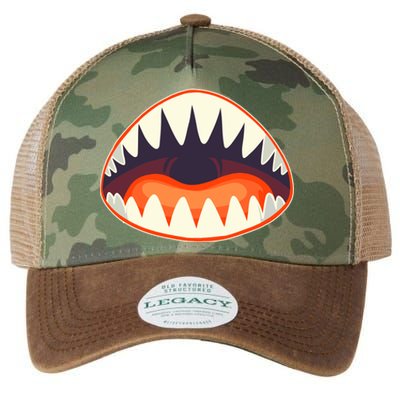 Funny Open Mouth Shark Attack Legacy Tie Dye Trucker Hat