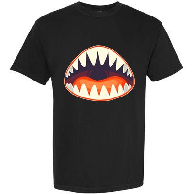 Funny Open Mouth Shark Attack Garment-Dyed Heavyweight T-Shirt