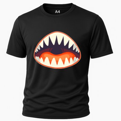 Funny Open Mouth Shark Attack Performance Shirt