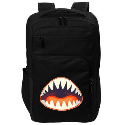 Funny Open Mouth Shark Attack Impact Tech Backpack