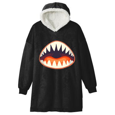 Funny Open Mouth Shark Attack Hooded Wearable Blanket
