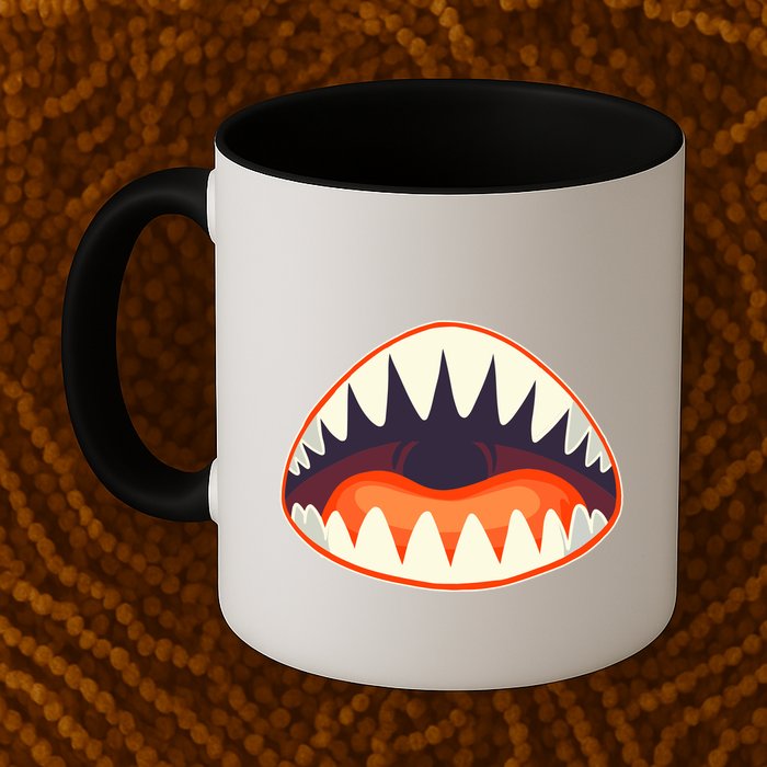 Funny Open Mouth Shark Attack Mug