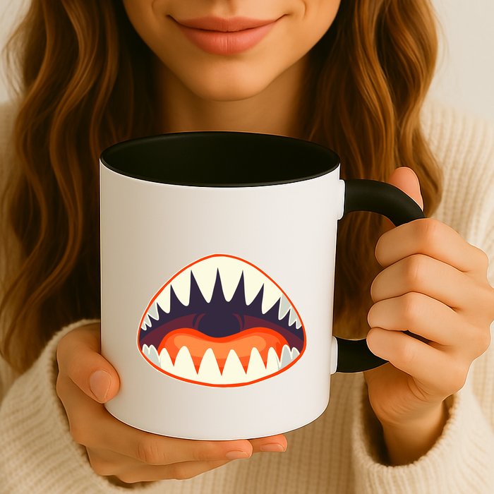 Funny Open Mouth Shark Attack Mug