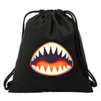 Funny Open Mouth Shark Attack Drawstring Bag