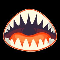 Funny Open Mouth Shark Attack Drawstring Bag