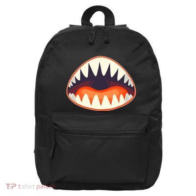 Funny Open Mouth Shark Attack 16 in Basic Backpack