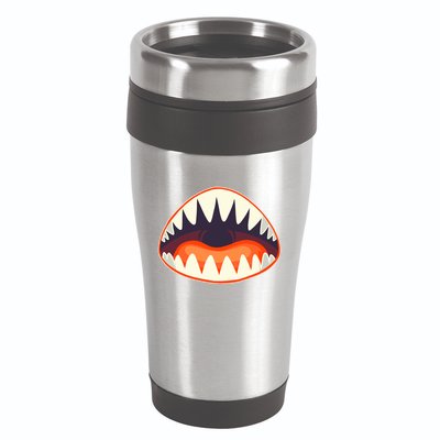 Funny Open Mouth Shark Attack 16oz Travel Tumbler