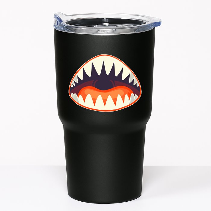 Funny Open Mouth Shark Attack Tumbler