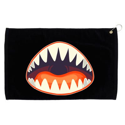 Funny Open Mouth Shark Attack Grommeted Golf Towel