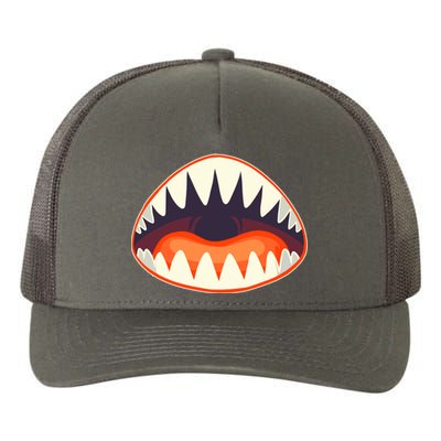 Funny Open Mouth Shark Attack Yupoong Adult 5-Panel Trucker Hat