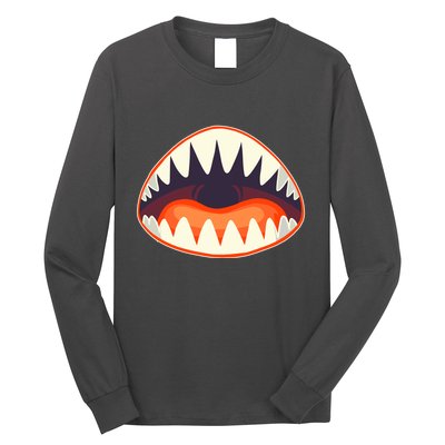Funny Open Mouth Shark Attack Long Sleeve Shirt