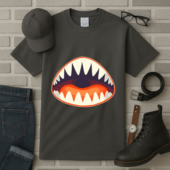 Funny Open Mouth Shark Attack Tall T-Shirt