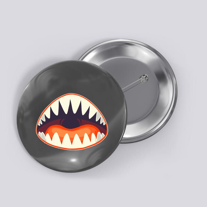 Funny Open Mouth Shark Attack Button