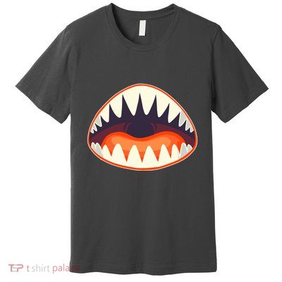 Funny Open Mouth Shark Attack Premium T-Shirt