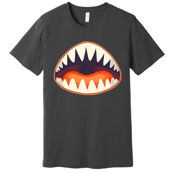 Funny Open Mouth Shark Attack Premium T-Shirt