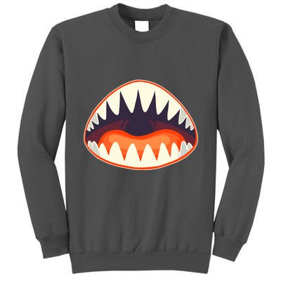 Funny Open Mouth Shark Attack Tall Sweatshirt