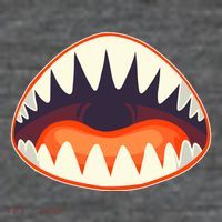 Funny Open Mouth Shark Attack Sustainable Knit Beanie