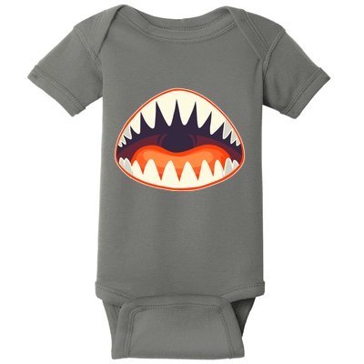 Funny Open Mouth Shark Attack Baby Bodysuit