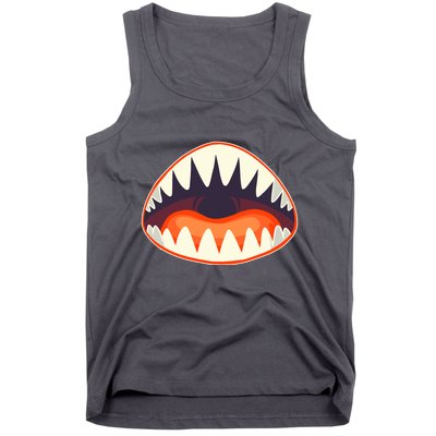 Funny Open Mouth Shark Attack Tank Top