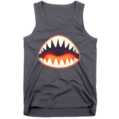 Funny Open Mouth Shark Attack Tank Top