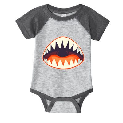 Funny Open Mouth Shark Attack Infant Baby Jersey Bodysuit