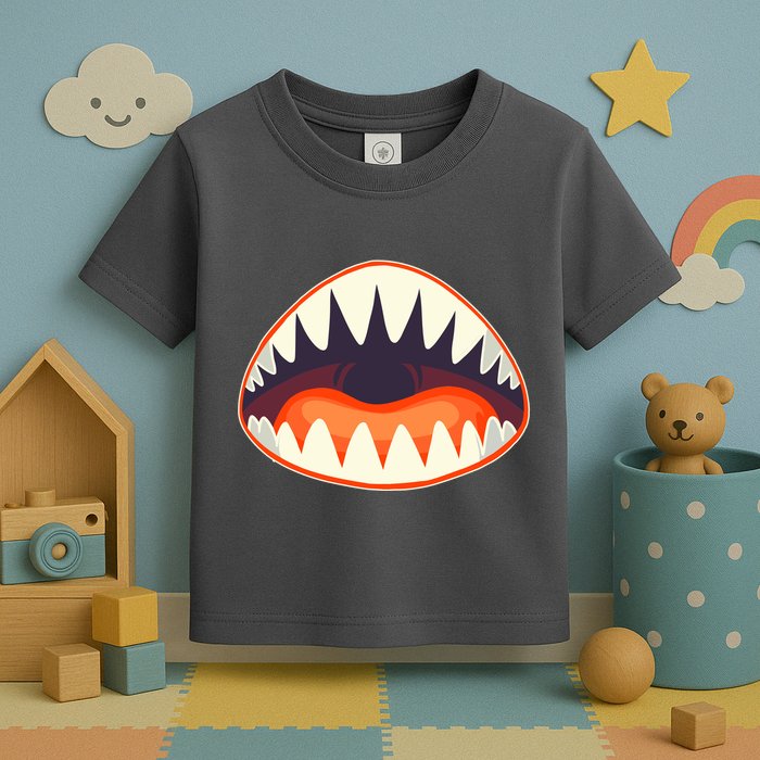 Funny Open Mouth Shark Attack Toddler T-Shirt