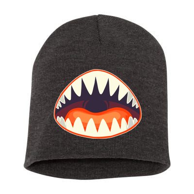 Funny Open Mouth Shark Attack Short Acrylic Beanie
