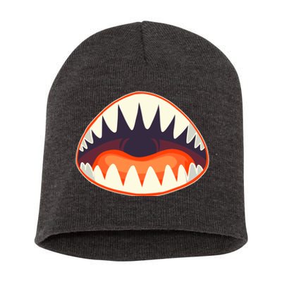 Funny Open Mouth Shark Attack Short Acrylic Beanie