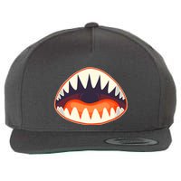 Funny Open Mouth Shark Attack Wool Snapback Cap