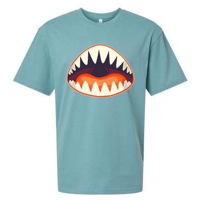 Funny Open Mouth Shark Attack Sueded Cloud Jersey T-Shirt