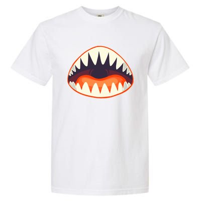 Funny Open Mouth Shark Attack Garment-Dyed Heavyweight T-Shirt