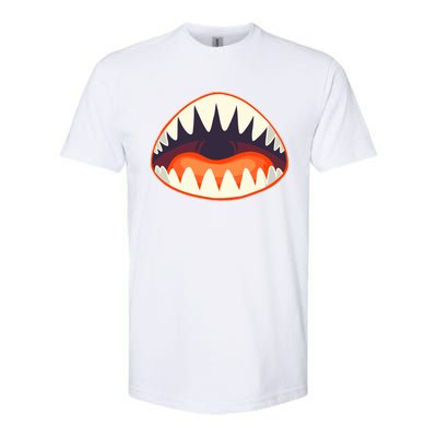 Funny Open Mouth Shark Attack Softstyle CVC T-Shirt