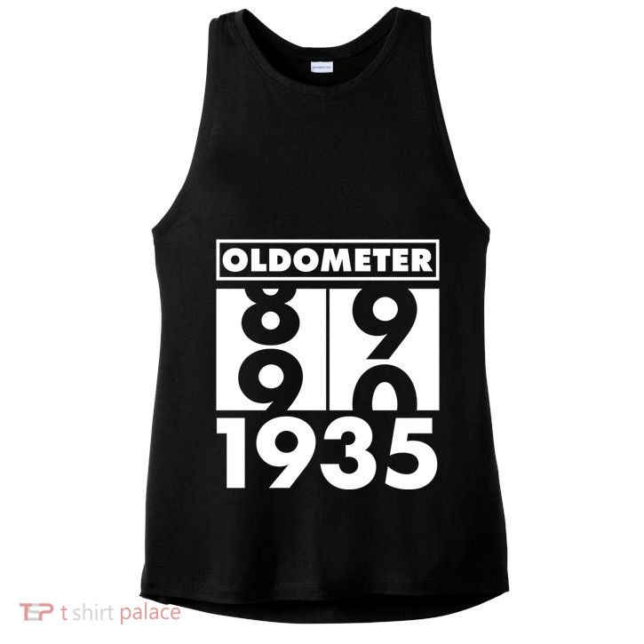 Funny Oldometer Made In 1935 90th Birthday Ladies PosiCharge Tri-Blend Wicking Tank