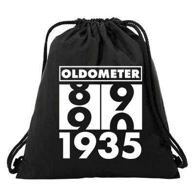 Funny Oldometer Made In 1935 90th Birthday Drawstring Bag
